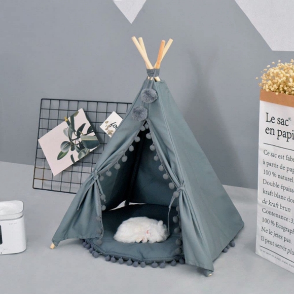 Pet Dog Cat Tee Pee TeePee Tent Bed Naptime Fur Baby NIB Never Used - Picture 4 of 4